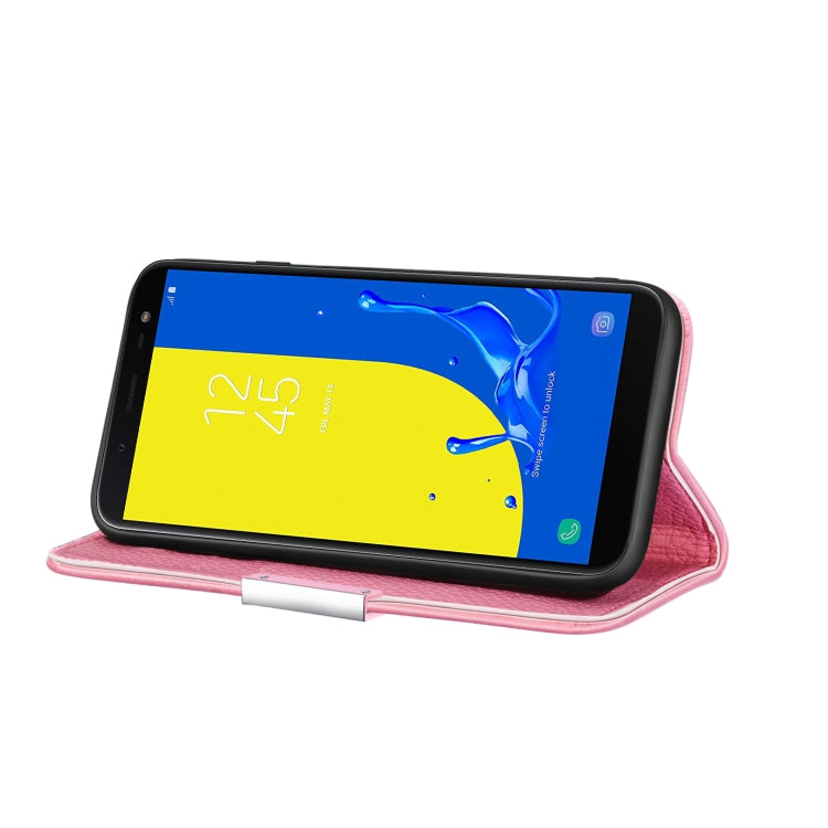 For Galaxy J6 (2018) Litchi Texture Horizontal Flip Leather Case with Holder & Card Slots