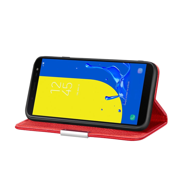 For Galaxy J6 (2018) Litchi Texture Horizontal Flip Leather Case with Holder & Card Slots