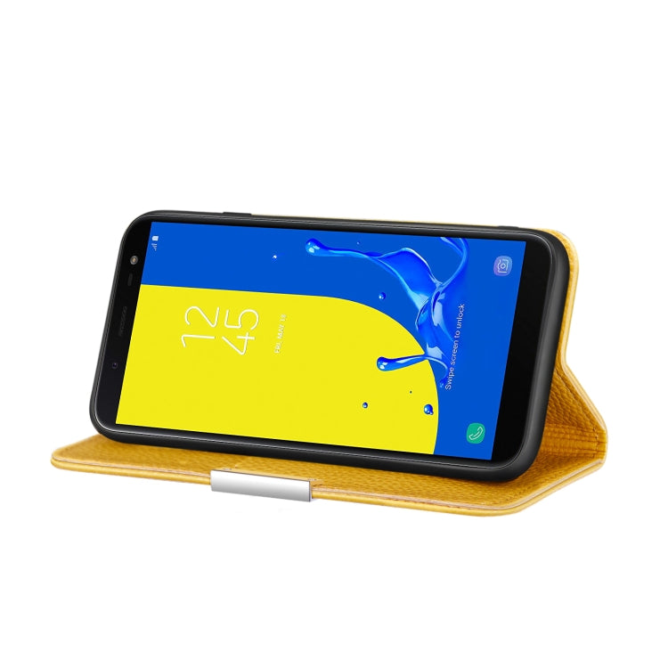 For Galaxy J6 (2018) Litchi Texture Horizontal Flip Leather Case with Holder & Card Slots