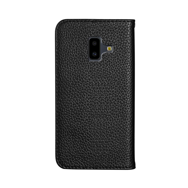 For Galaxy J6 Plus Litchi Texture Horizontal Flip Leather Case with Holder & Card Slots