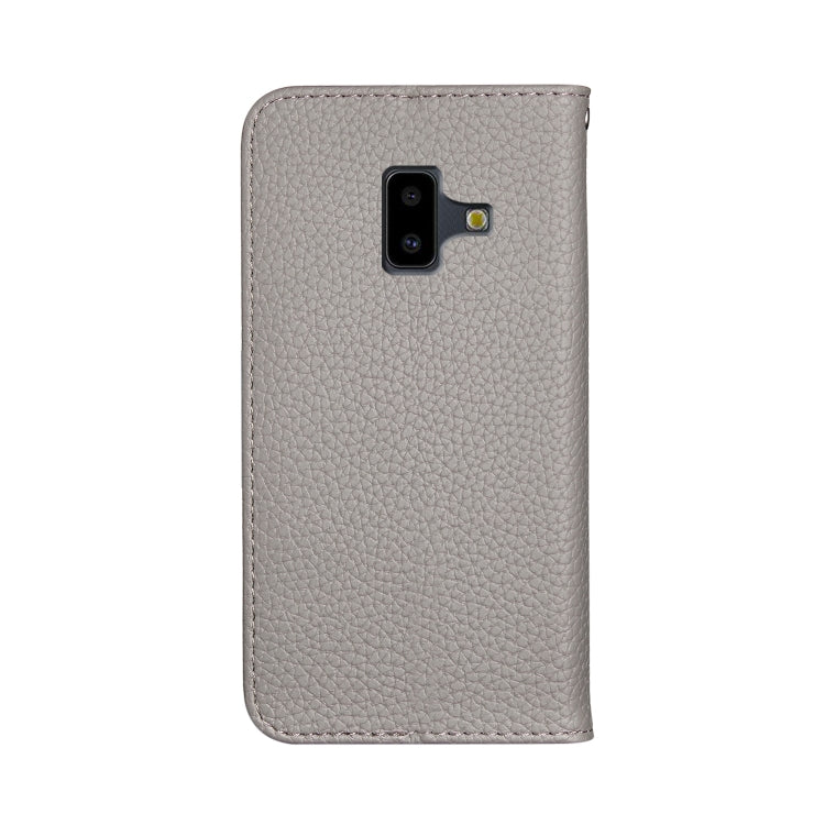 For Galaxy J6 Plus Litchi Texture Horizontal Flip Leather Case with Holder & Card Slots