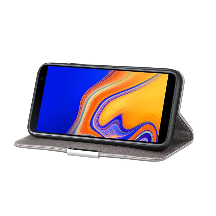 For Galaxy J6 Plus Litchi Texture Horizontal Flip Leather Case with Holder & Card Slots