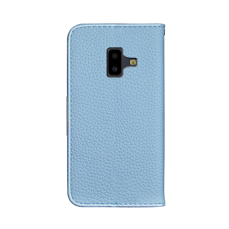 For Galaxy J6 Plus Litchi Texture Horizontal Flip Leather Case with Holder & Card Slots