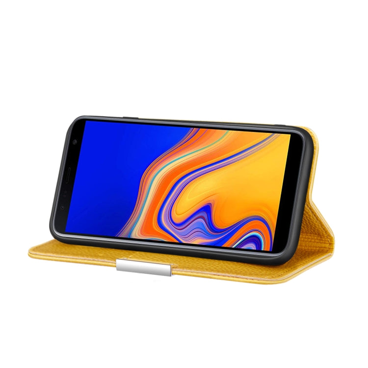 For Galaxy J6 Plus Litchi Texture Horizontal Flip Leather Case with Holder & Card Slots