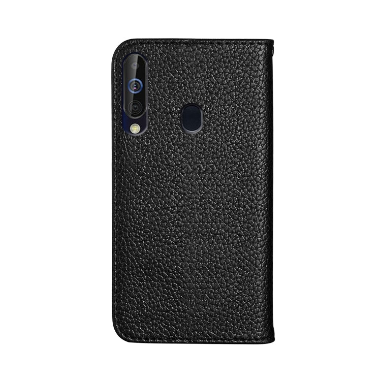 For Galaxy M40 / A60 Litchi Texture Horizontal Flip Leather Case with Holder & Card Slots
