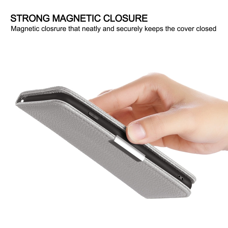 For Galaxy M40 / A60 Litchi Texture Horizontal Flip Leather Case with Holder & Card Slots