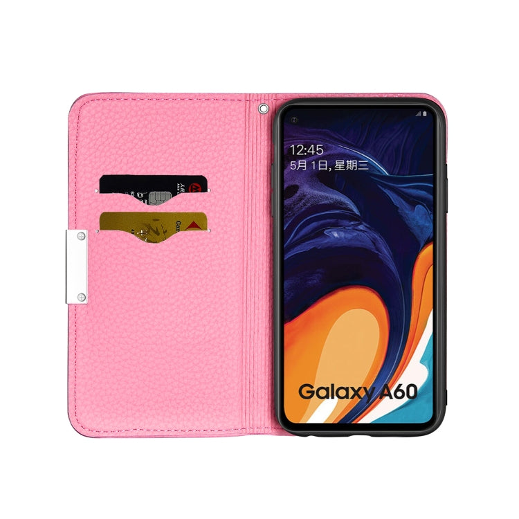 For Galaxy M40 / A60 Litchi Texture Horizontal Flip Leather Case with Holder & Card Slots