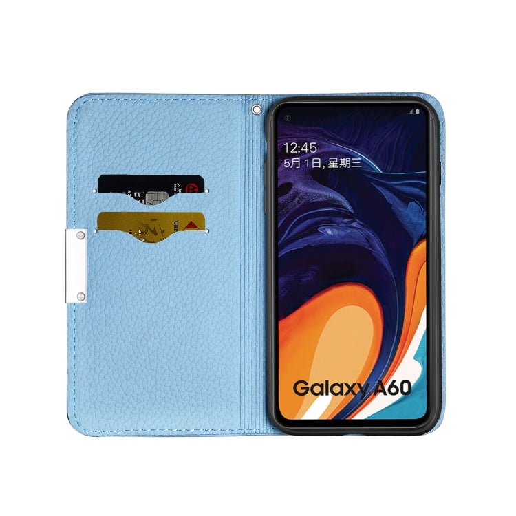 For Galaxy M40 / A60 Litchi Texture Horizontal Flip Leather Case with Holder & Card Slots