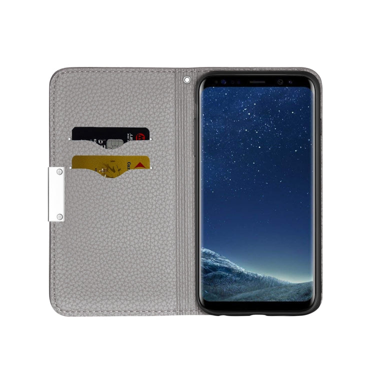 For Galaxy S8 Litchi Texture Horizontal Flip Leather Case with Holder & Card Slots
