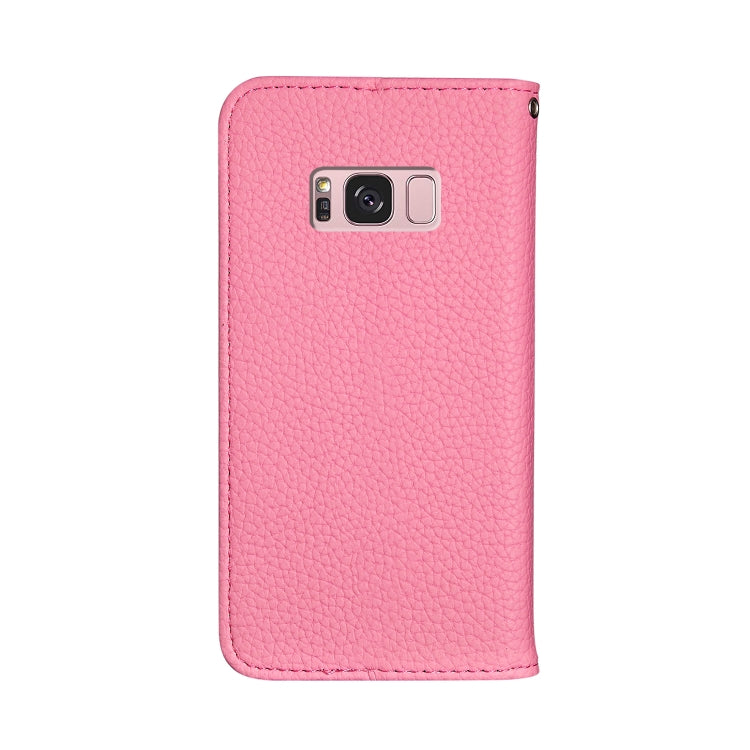 For Galaxy S8 Litchi Texture Horizontal Flip Leather Case with Holder & Card Slots