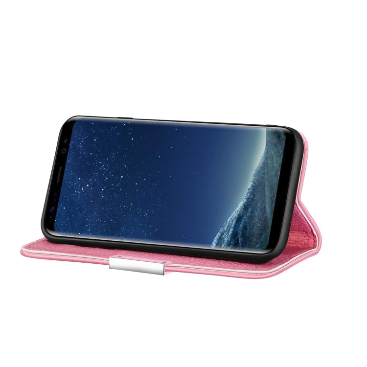 For Galaxy S8 Litchi Texture Horizontal Flip Leather Case with Holder & Card Slots