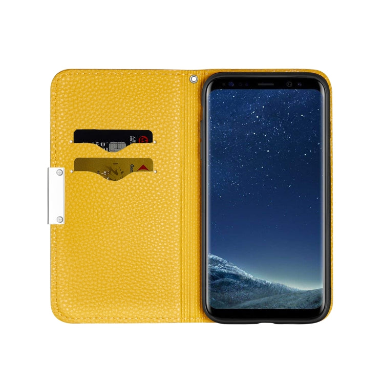 For Galaxy S8 Litchi Texture Horizontal Flip Leather Case with Holder & Card Slots