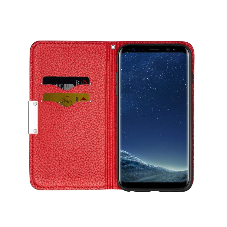 For Galaxy S8 Plus Litchi Texture Horizontal Flip Leather Case with Holder & Card Slots