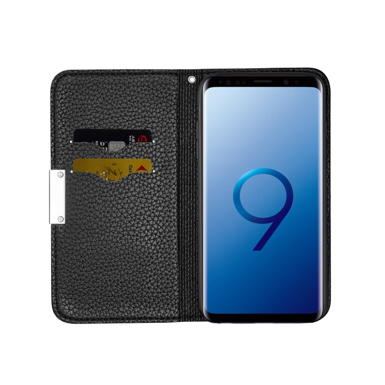 For Galaxy S9 Litchi Texture Horizontal Flip Leather Case with Holder & Card Slots