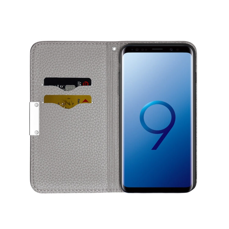 For Galaxy S9 Plus Litchi Texture Horizontal Flip Leather Case with Holder & Card Slots