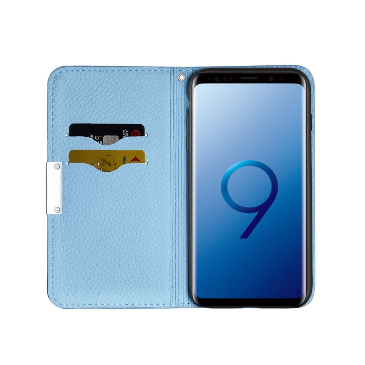 For Galaxy S9 Plus Litchi Texture Horizontal Flip Leather Case with Holder & Card Slots