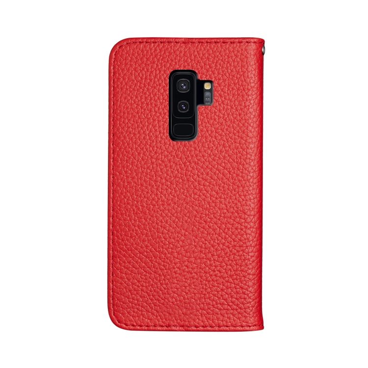 For Galaxy S9 Plus Litchi Texture Horizontal Flip Leather Case with Holder & Card Slots