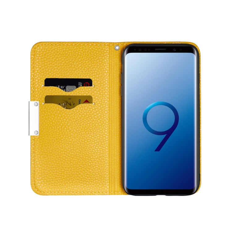 For Galaxy S9 Plus Litchi Texture Horizontal Flip Leather Case with Holder & Card Slots