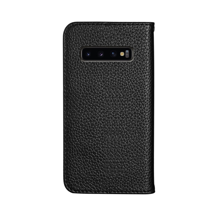 For Galaxy S10 Litchi Texture Horizontal Flip Leather Case with Holder & Card Slots