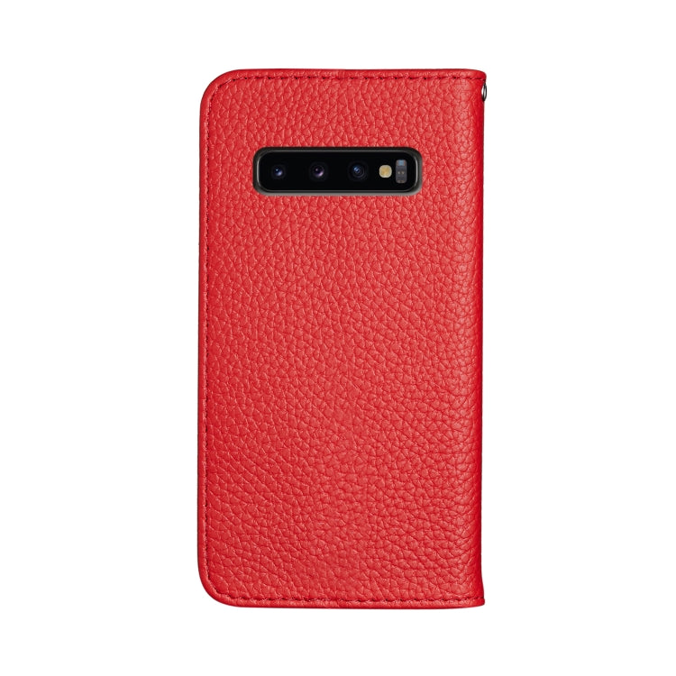 For Galaxy S10 Litchi Texture Horizontal Flip Leather Case with Holder & Card Slots