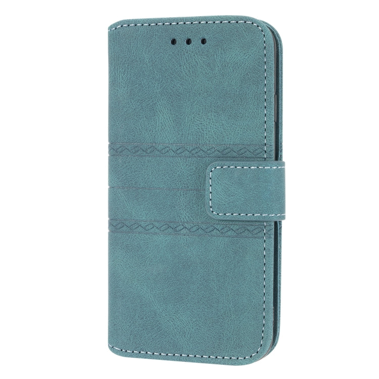 For iPhone 8 / 7 / 6 Embossed Striped Magnetic Buckle Horizontal Flip Leather Case with Holder & Card Slot & Wallet & Photo Frame & Sling