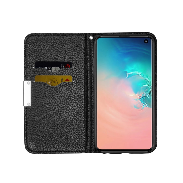 For Galaxy S10 Plus Litchi Texture Horizontal Flip Leather Case with Holder & Card Slots