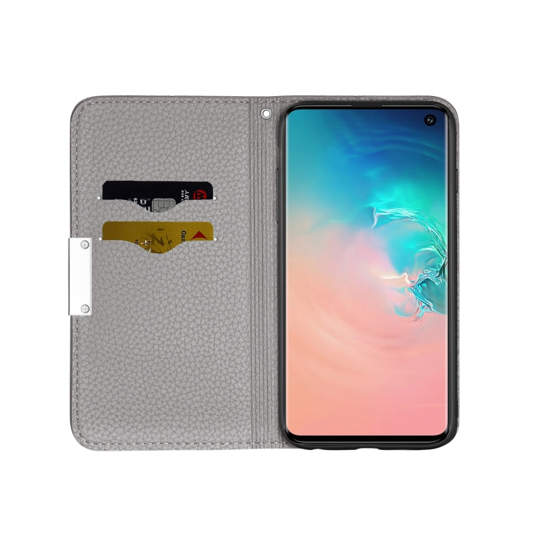 For Galaxy S10 Plus Litchi Texture Horizontal Flip Leather Case with Holder & Card Slots