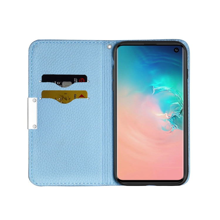 For Galaxy S10 Plus Litchi Texture Horizontal Flip Leather Case with Holder & Card Slots