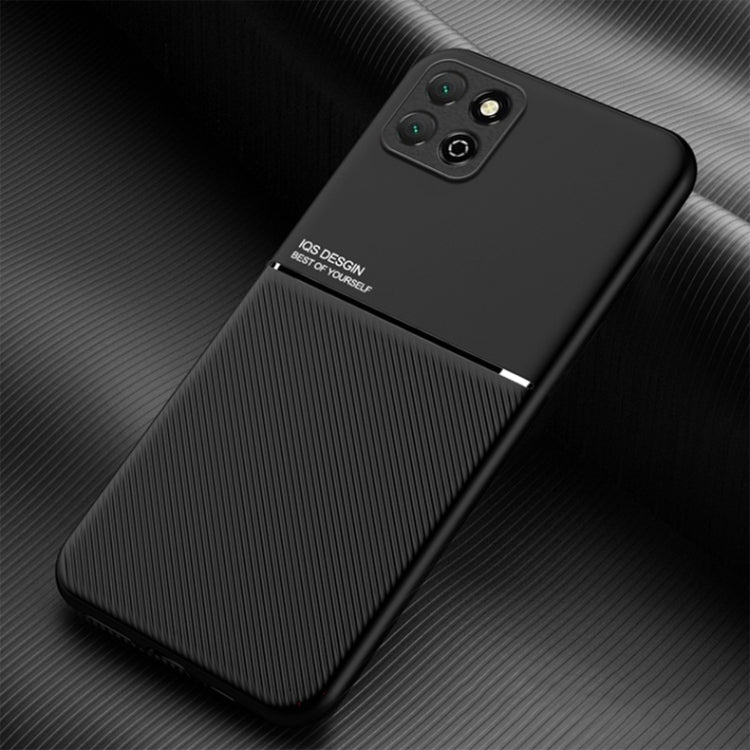 For Huawei Enjoy 20 5G Classic Tilt Strip Grain Magnetic Shockproof PC + TPU Case