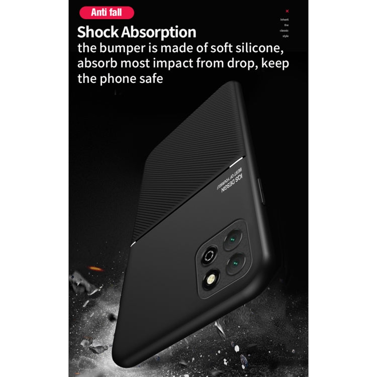 For Huawei Enjoy 20 5G Classic Tilt Strip Grain Magnetic Shockproof PC + TPU Case