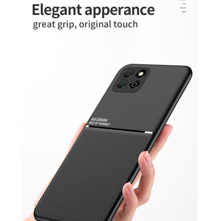 For Huawei Enjoy 20 5G Classic Tilt Strip Grain Magnetic Shockproof PC + TPU Case