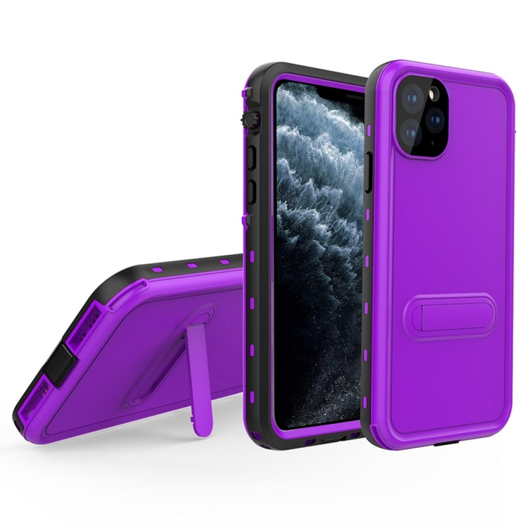 For iPhone 11 Pro RedPepper Shockproof Waterproof Solid Color PC + TPU Protective Case with Holder