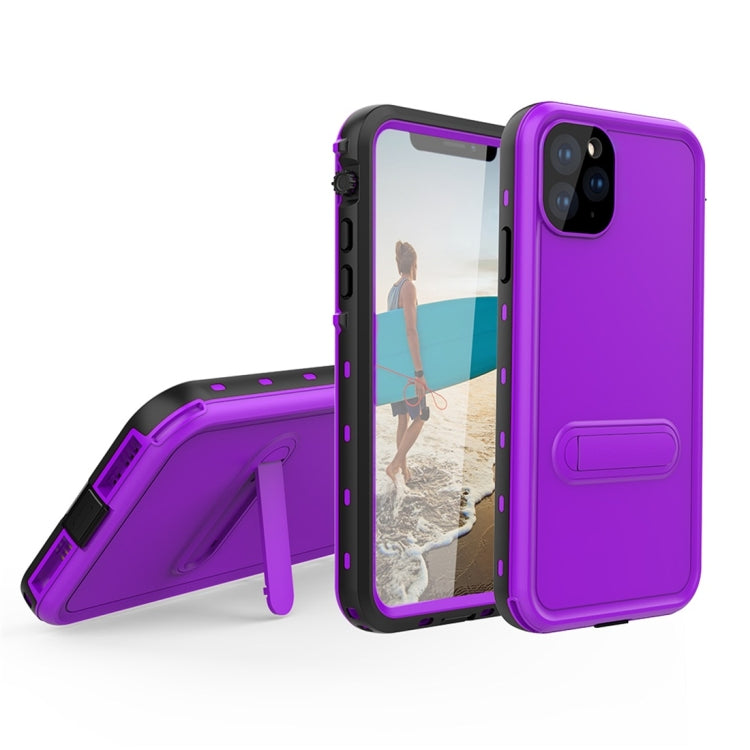 For iPhone 11 Pro Max RedPepper Shockproof Waterproof Solid Color PC + TPU Protective Case with Holder
