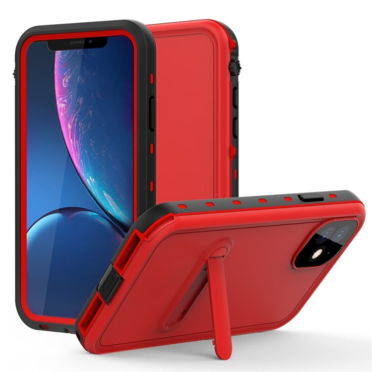 For iPhone 11 RedPepper Shockproof Waterproof Solid Color PC + TPU Protective Case with Holder