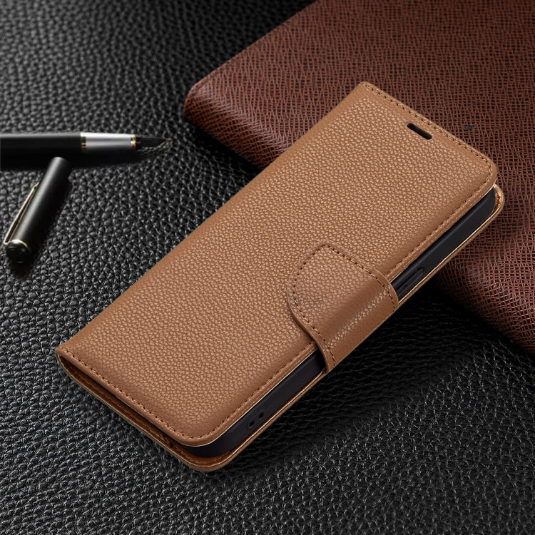 For iPhone 13 mini Litchi Texture Pure Color Horizontal Flip Leather Case with Holder & Card Slots & Wallet & Lanyard