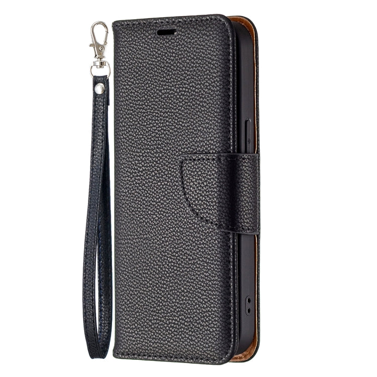 For iPhone 13 Litchi Texture Pure Color Horizontal Flip Leather Case with Holder & Card Slots & Wallet & Lanyard