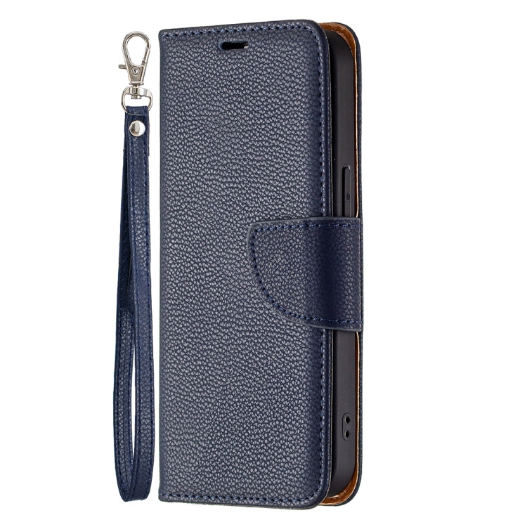 For iPhone 13 Litchi Texture Pure Color Horizontal Flip Leather Case with Holder & Card Slots & Wallet & Lanyard