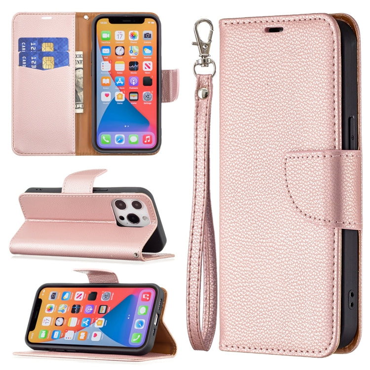 For iPhone 13 Litchi Texture Pure Color Horizontal Flip Leather Case with Holder & Card Slots & Wallet & Lanyard
