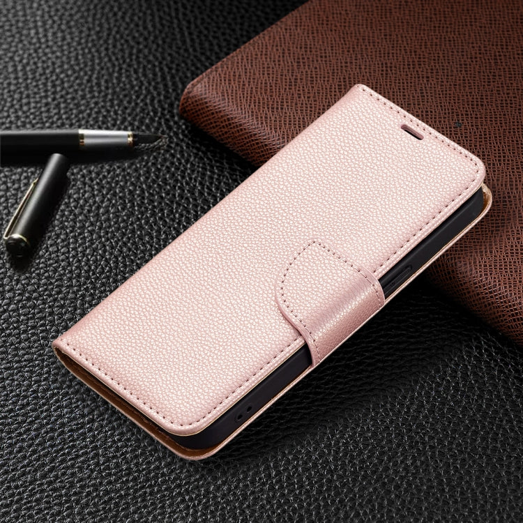 For iPhone 13 Litchi Texture Pure Color Horizontal Flip Leather Case with Holder & Card Slots & Wallet & Lanyard