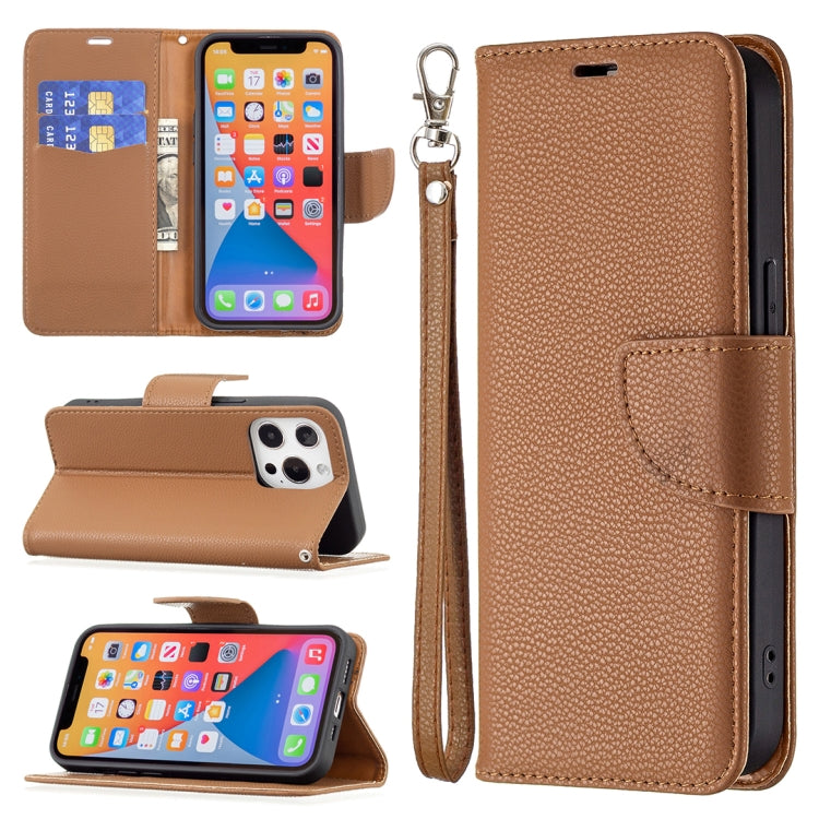 For iPhone 13 Litchi Texture Pure Color Horizontal Flip Leather Case with Holder & Card Slots & Wallet & Lanyard