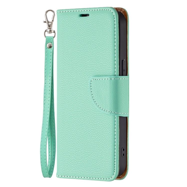 For iPhone 13 Litchi Texture Pure Color Horizontal Flip Leather Case with Holder & Card Slots & Wallet & Lanyard