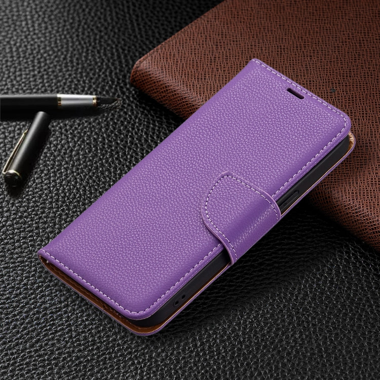 For iPhone 13 Litchi Texture Pure Color Horizontal Flip Leather Case with Holder & Card Slots & Wallet & Lanyard