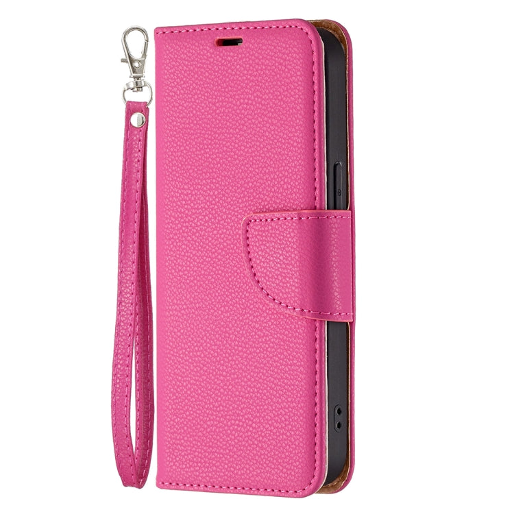 For iPhone 13 Litchi Texture Pure Color Horizontal Flip Leather Case with Holder & Card Slots & Wallet & Lanyard