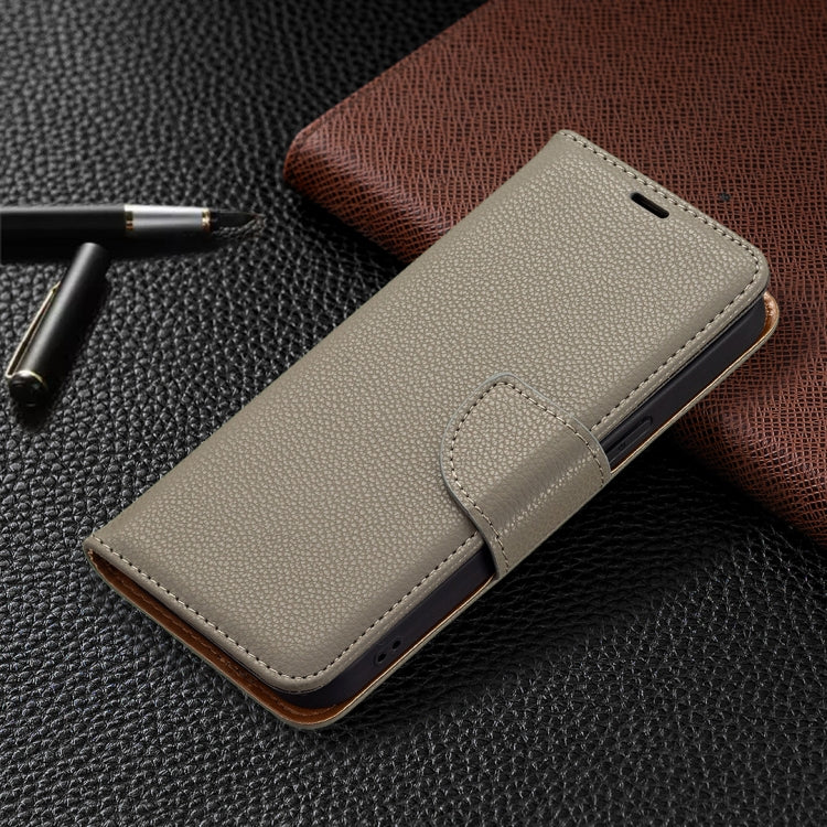 For iPhone 13 Litchi Texture Pure Color Horizontal Flip Leather Case with Holder & Card Slots & Wallet & Lanyard