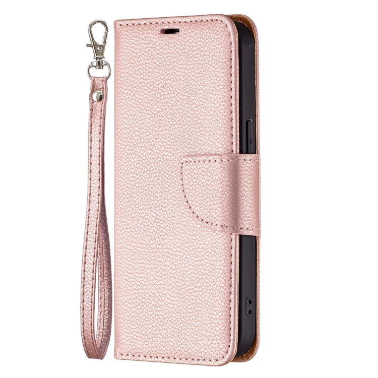 For iPhone 13 Pro Litchi Texture Pure Color Horizontal Flip Leather Case with Holder & Card Slots & Wallet & Lanyard