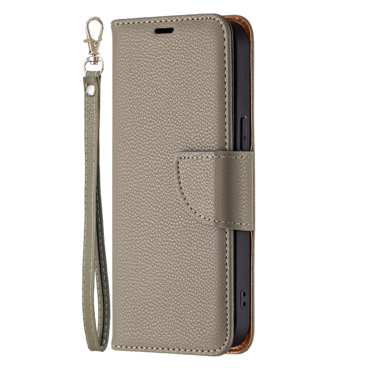 For iPhone 13 Pro Litchi Texture Pure Color Horizontal Flip Leather Case with Holder & Card Slots & Wallet & Lanyard