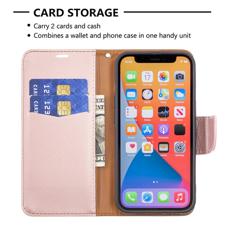 For iPhone 13 Pro Max Litchi Texture Pure Color Horizontal Flip Leather Case with Holder & Card Slots & Wallet & Lanyard
