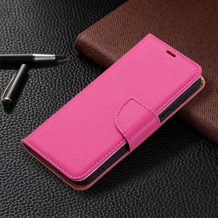 For iPhone 13 Pro Max Litchi Texture Pure Color Horizontal Flip Leather Case with Holder & Card Slots & Wallet & Lanyard