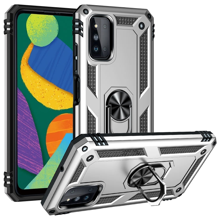 For Samsung Galaxy F52 5G Shockproof TPU + PC Protective Case with 360 Degree Rotating Holder