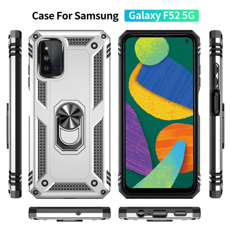 For Samsung Galaxy F52 5G Shockproof TPU + PC Protective Case with 360 Degree Rotating Holder